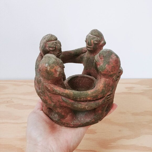 90s Vintage Circle Of Friends Candle Holder - Picture 1 of 5